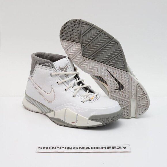 [US 8] NIKE ZOOM KOBE BRYANT 1 WHITE SHARK 2006 Basketball Shoes Vintage Rare main image 5